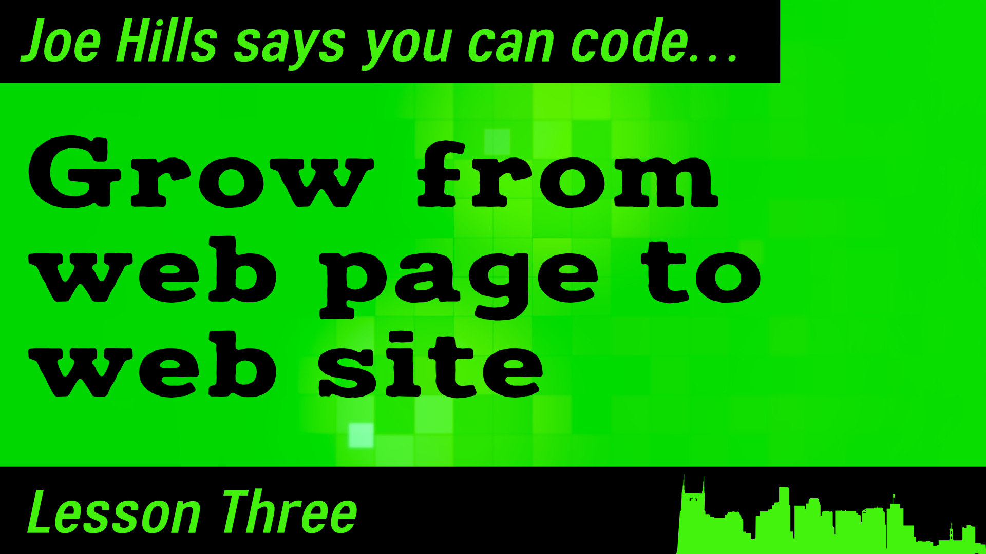 Grow from web page to web site